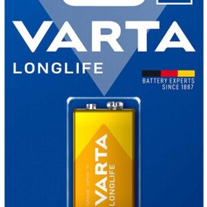 Pilha Alcalina LongLife 9V 6LR61 - VARTA