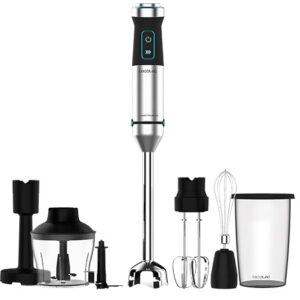 Varinha Mágica Power TitanBlack 1500 XL PerfectCream&Crush 1500W (Inox) - CECOTEC