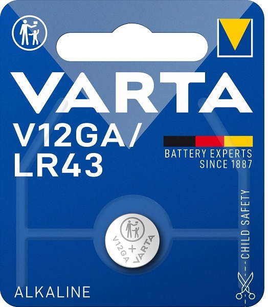Pilha Alcalina 1,5V (V12GA / LR43) - VARTA
