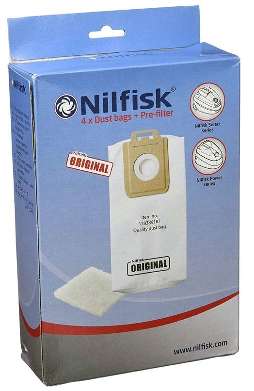 Pack 4x Sacos 107407639 p/ Aspirador - NILFISK
