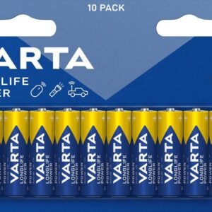 Blister 10x Pilhas Alcalinas LongLife Power AA 1,5V - VARTA