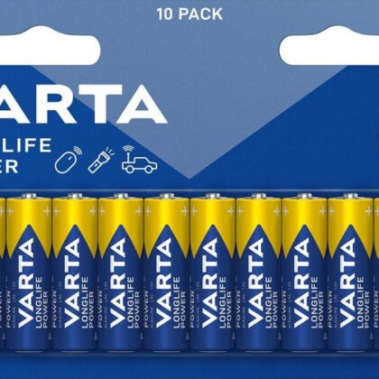 Blister 10x Pilhas Alcalinas LongLife Power AA 1,5V - VARTA