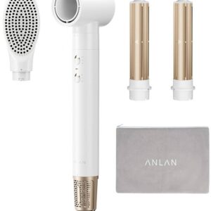 Modelador de Cabelo 4-EM-1 1400W (Branco/Dourado) - ANLAN