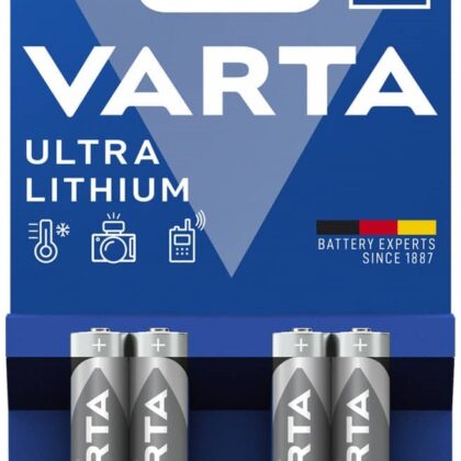 Blister 4x Pilhas Ultra Lithium AAA 1,5V - VARTA