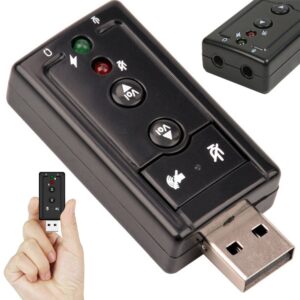 Placa de Som Externa 7.1 USB (Preto)