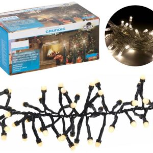 Serie 100 LEDs Natal Branco Quente 3000K IP20 Interior (9,5 mts) - GRUNDIG