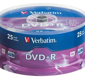 Pack 25x DVD+R 16x VERBATIM