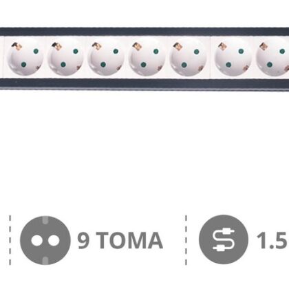 Extensão Protectora 9 Tomadas 3500W c/ Interruptor (1,5 mts) - GSC