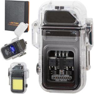 Isqueiro Plasma c/ Luz LED COB Recarregável USB