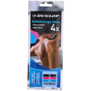 Pack 4x Fita El?stica Kinesiology p/ Ombros e Pesco?o - DUNLOP