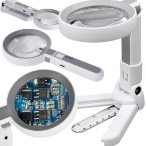 Lupa Multifunções c/ Iluminação LED (Branco)