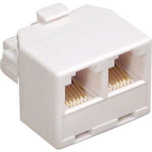 Ficha Dupla Telefone RJ11 4 Pinos