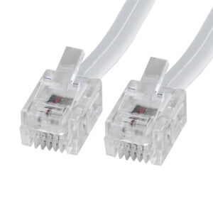 Cabo Telefone RJ11 4 Pinos (5 mts) - Branco
