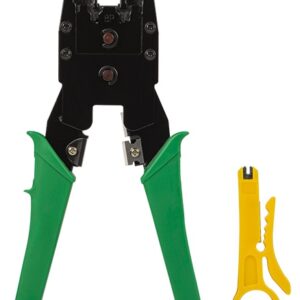 Alicate Cravar Fichas RJ10, RJ11, RJ45 + Descarnador