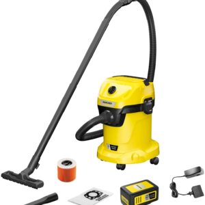 Aspirador de Pó/Líquidos s/ Fios WD 3-18 17L 270W (Amarelo/Preto) - KARCHER