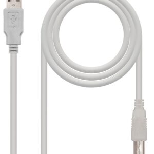 Cabo USB A Macho - USB B Macho Bege (3 mts) - Nanocable