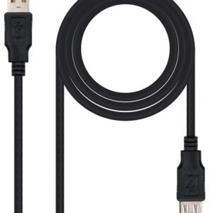Cabo Extensão USB A Macho - USB A Fêmea (1 metro) - Nanocable