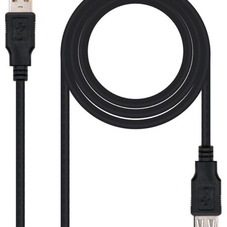 Cabo Extensão USB A Macho - USB A Fêmea Preto (1,8 mts) - Nanocable
