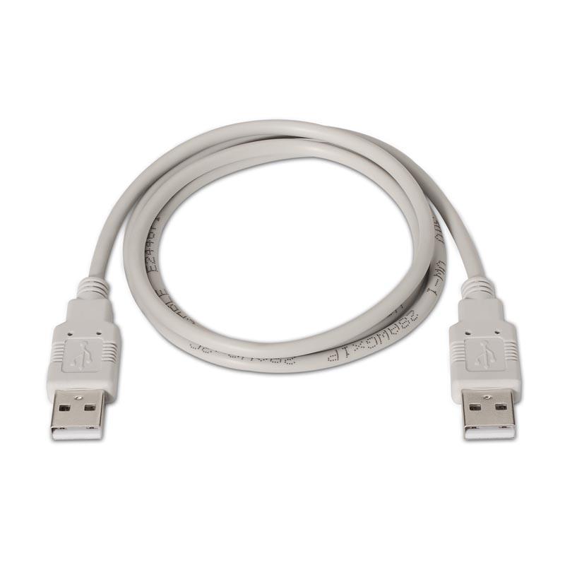 Cabo USB 2.0 A Macho - USB 2.0 A Macho Bege (3 mts) - Nanocable