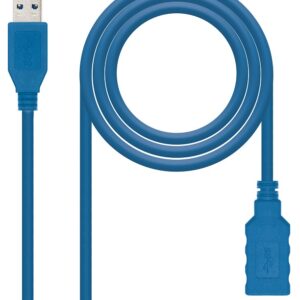 Cabo USB A 3.0 Macho - USB A 3.0 F?mea (1 metro) Azul - Nanocable