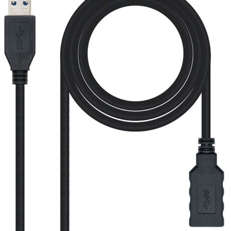 Cabo USB3.0 A Macho - USB3.0 A Fêmea Preto (2 mts) - Nanocable