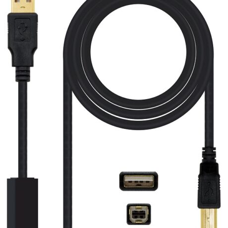 Cabo USB A Macho - USB B Macho c/ Filtros (5 mts) - Nanocable