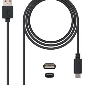 Cabo USB A 2.0 Macho - USB C Macho (50cm) - Nanocable