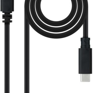 Cabo USB-C Macho - USB-C Macho Preto (1,5 mts) - NANOCABLE