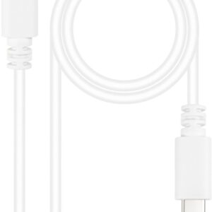 Cabo USB-C Macho - USB-C Macho Branco (1,5 mts) - NANOCABLE