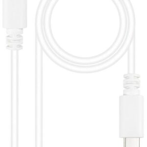 Cabo USB-C Macho - USB-C Macho Branco (1 mts) - NANOCABLE