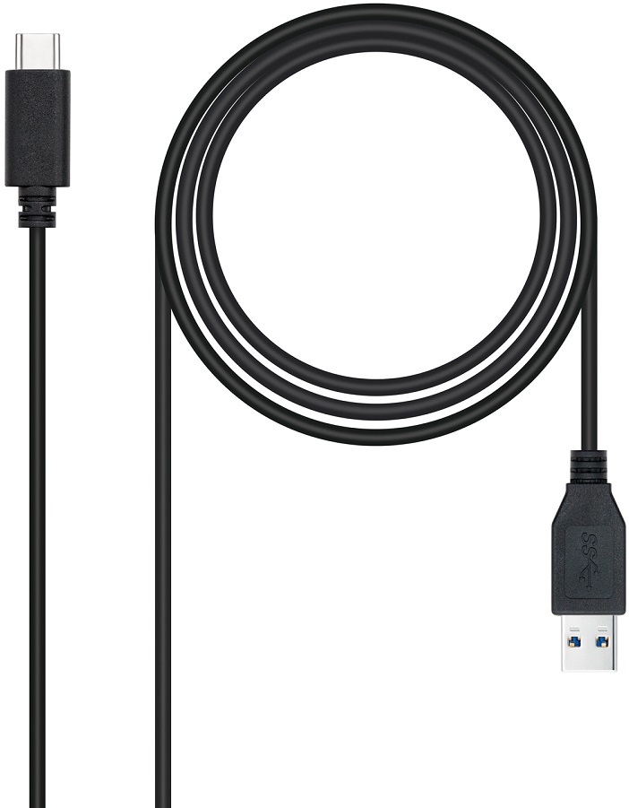 Cabo USB 3.1 c/ Conector USB-C Macho - USB-A Macho (2 mts) - Nanocable