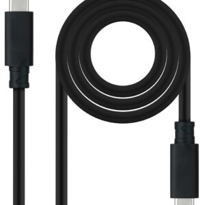 Cabo USB-C Macho - Cabo USB-C Macho Preto (3 metros) - NANOCABLE