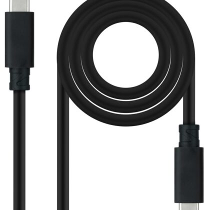Cabo USB-C Macho - Cabo USB-C Macho Preto (3 metros) - NANOCABLE
