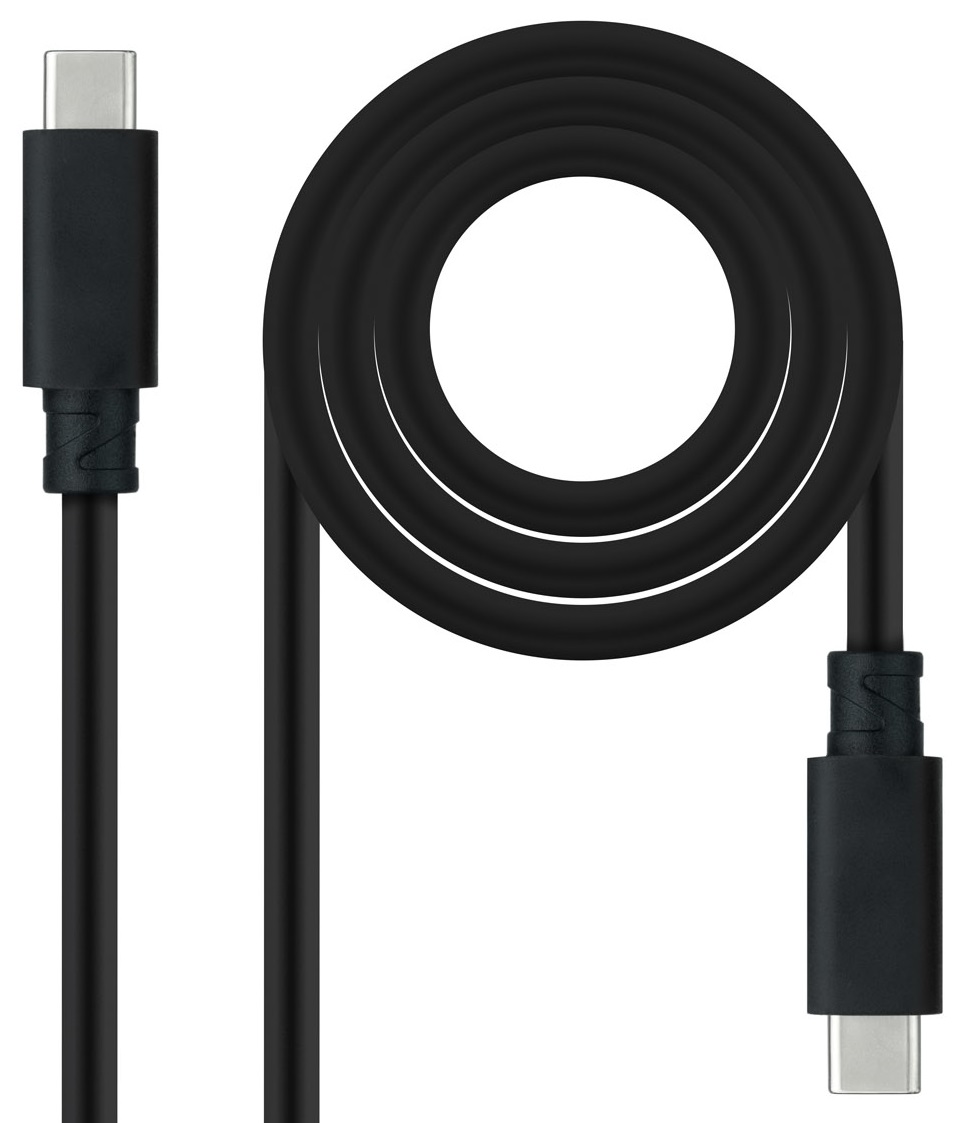 Cabo USB-C Macho - Cabo USB-C Macho Preto (3 metros) - NANOCABLE