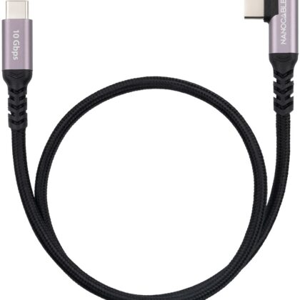 Cabo USB-C 90º Macho - USB-C Macho 100W/5A 4K/60Hz (1 metro) - NANOCABLE