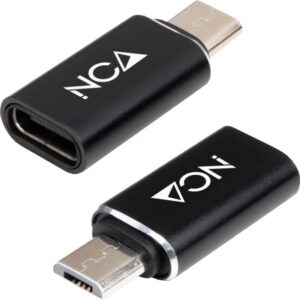 Adaptador USB-C F?mea - Micro USB F?mea (Preto) - NANOCABLE