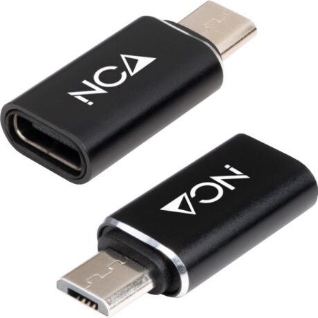 Adaptador USB-C Fêmea - Micro USB Fêmea (Preto) - NANOCABLE