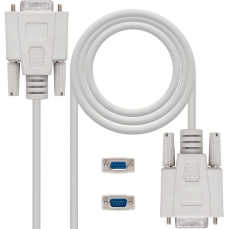 Cabo DB9 Macho - DB9 Femea Null Modem (1,8 mts) - Nanocable