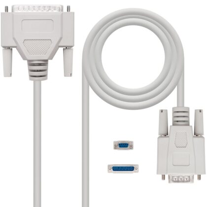 Cabo DB9 Femea - DB25 Macho Null Modem (1,8 mts) - Nanocable