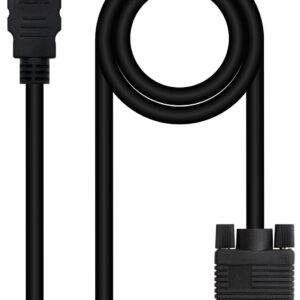 Cabo Conversor HDMI Macho - VGA (D-Sub) Macho Preto (1.8 metros) - NANOCABLE