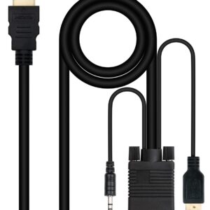 Cabo Conversor HDMI Macho - VGA + Áudio + USB Macho (1,8 mts) - NANOCABLE