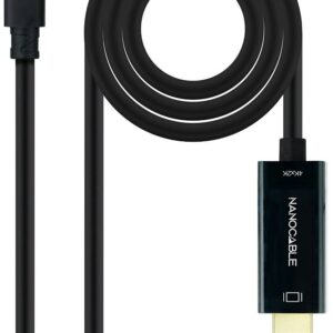 Cabo Conversor USB-C Macho - HDMI Macho Preto (1,8 mts) - NANOCABLE