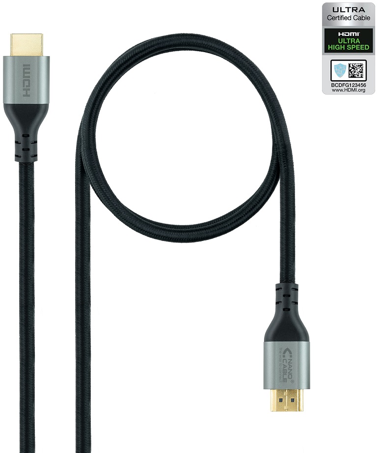 Cabo HDMI Macho - HDMI Macho 2.1 Ultra Velocidade (1 metro) - Nanocable