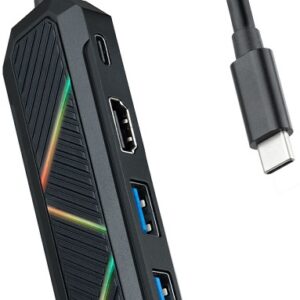 HUB USB-C - USB-C / 2x USB-A / HDMI / RJ45 - Nanocable