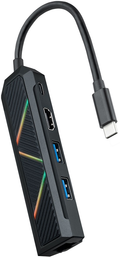 HUB USB-C - USB-C / 2x USB-A / HDMI / RJ45 - Nanocable