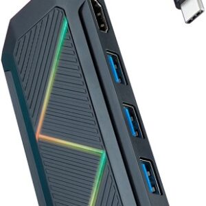 HUB USB-C - USB-C / 3x USB-A / HDMI / RJ45 / TF / SD / Jack 3,5mm - Nanocable