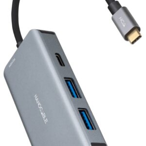 Adapatador Hub 5-EM-1 USB-C - (3 x USB-A 3.0 + USB-C + USB-C PD 100W) - NANOCABLE