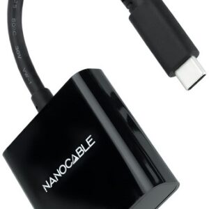 Conversor USB-C Macho - HDMI 4K Fêmea (Preto) - Nanocable