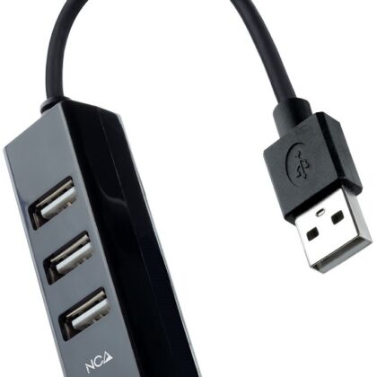 HUB USB 2.0 4 Portas USB-A (Preto) - Nanocable