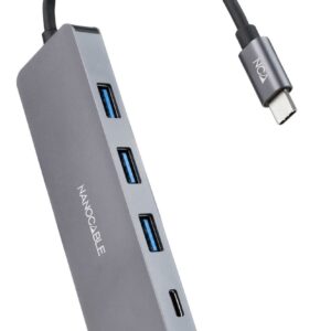 Hub USB-C 3.2 Gen 1 (3x USB + 1x USB-C) Cinzento - NANOCABLE